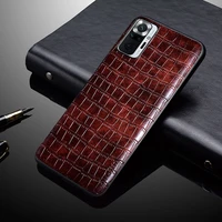 luxury crocodile pu leather case for xiaomi redmi note 10 pro max 10s lite 10t cover for redmi note 10c 10a 4g 5g slim fit case