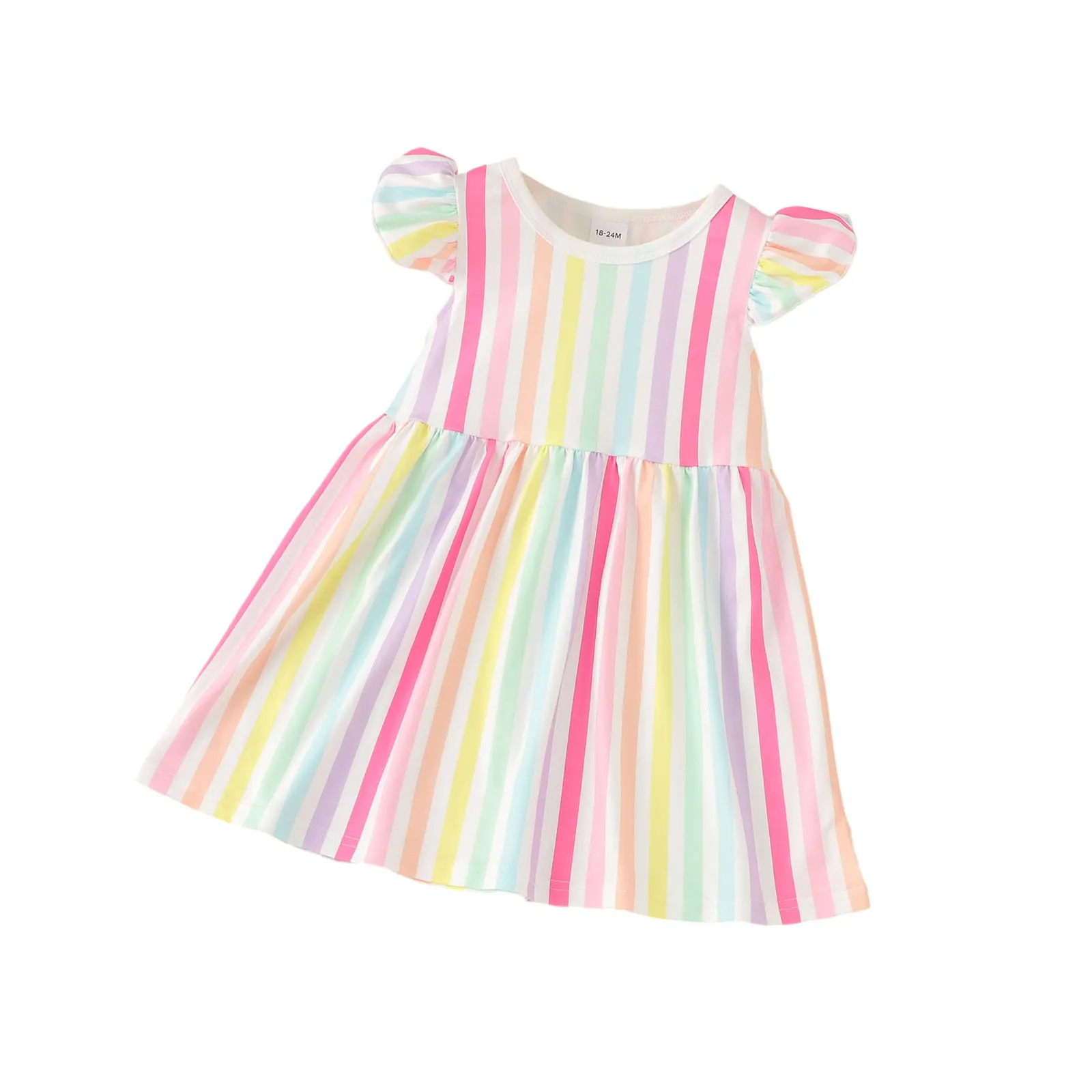 Летний комплект одежды для маленьких девочек в полоску Citgeett комбинезон с