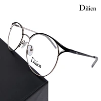 dilicn 4009 round metal stylish style beauty modern ultralight eyeglasses modish fashion women girls optical frame eyewear