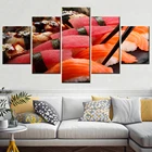 Набор настенных картин для японской кухни, суши, холст, модульные картины на холсте для ресторана, столовой, современные украшения для дома