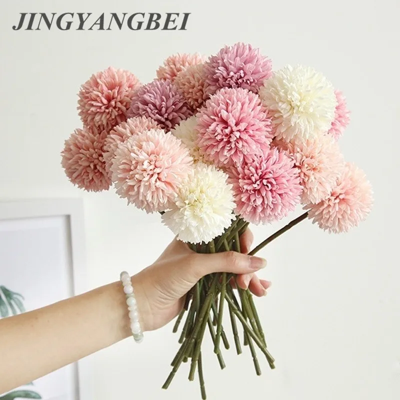 

1/3/5Pcs Artificial Flower Bouquet Silk Dandelion Ball Fake Flowers DIY Home Widding Decoration Valentines Day Gifts