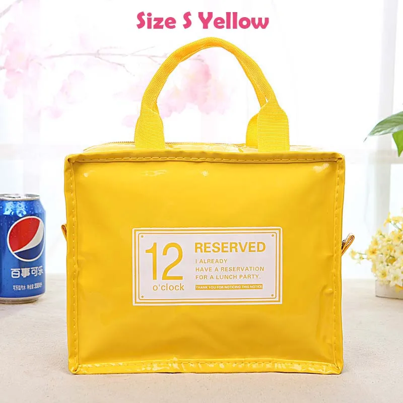 Yellow Size S Портативный Термальность сумка Водонепроницаемый соска для малышей с изображением бутылки из-под молока органайзер для детей обед хранения грудного вскармливания сумочка из искусственной кожи - Цвет: Yellow Size S