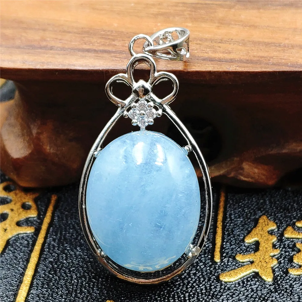 Подвеска из натурального синего цвета овальная подвеска прозрачного камня для
