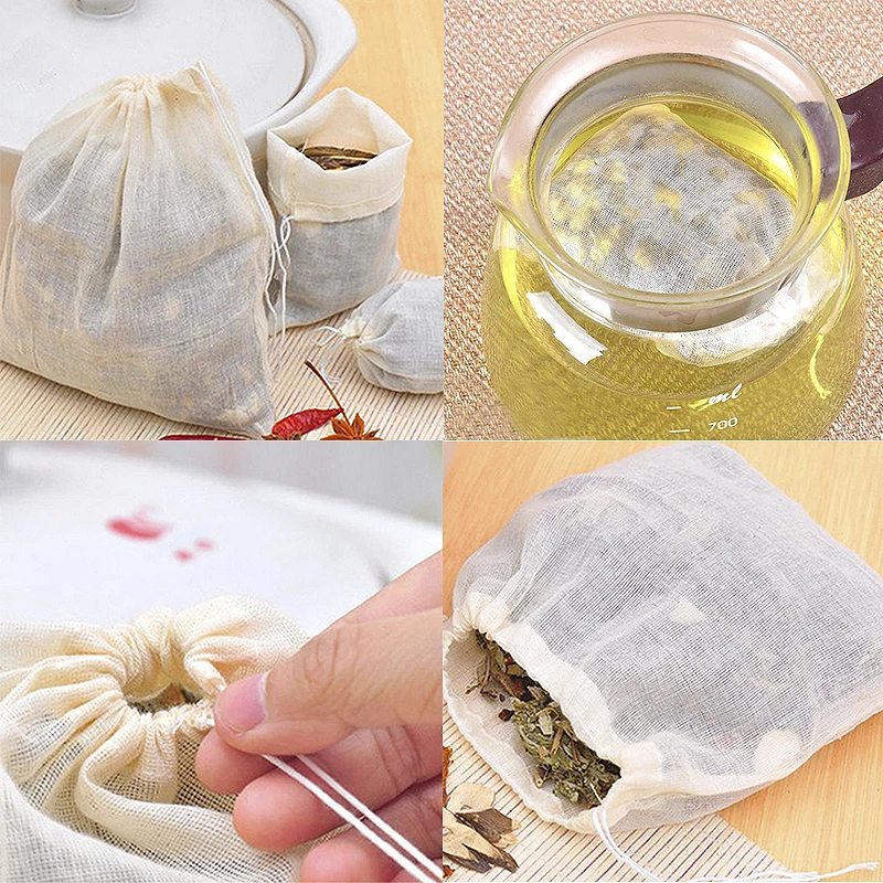

10pcs Food Grade Nylon Filter Bag Net 8*10cm Tea Beer Milk Coffee Oil Filtration Strainer Mesh Kitchen Cotton Filter Fabric Bags