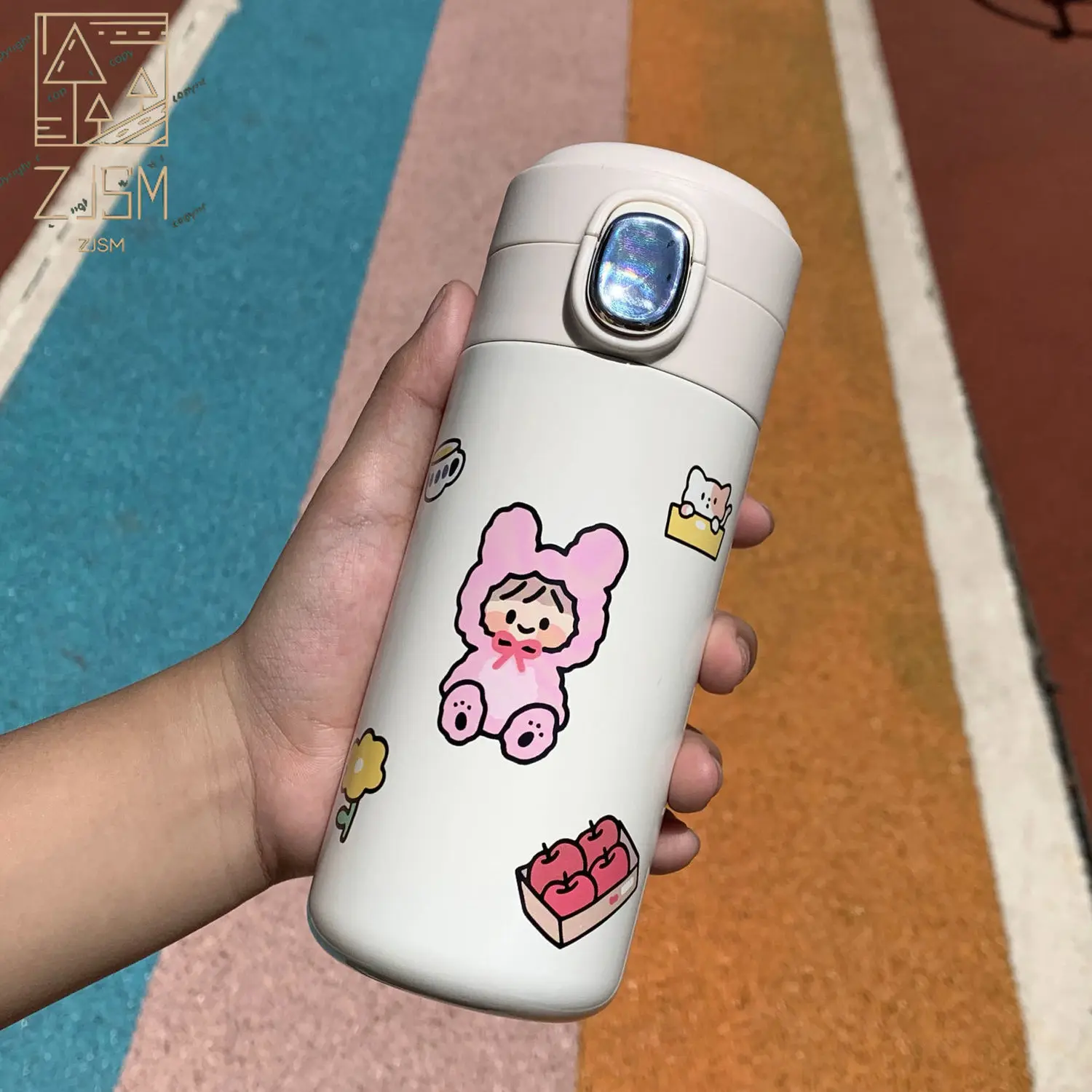 

Korean Stainless Steel Thermos Mug Water Bottle Cute Fashion Girl Outdoor Travel Portable Coffee Vacuum Flask Thermal Tumbler