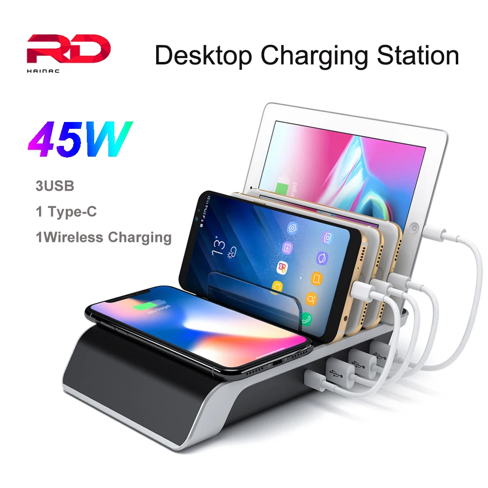 Зарядная док станция с несколькими USB портами 45 Вт|Зарядные устройства для