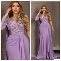 2020 arabic lilac sexy cheap evening dresses lace beaded prom dresses mermaid formal party bridesmaid second reception gowns