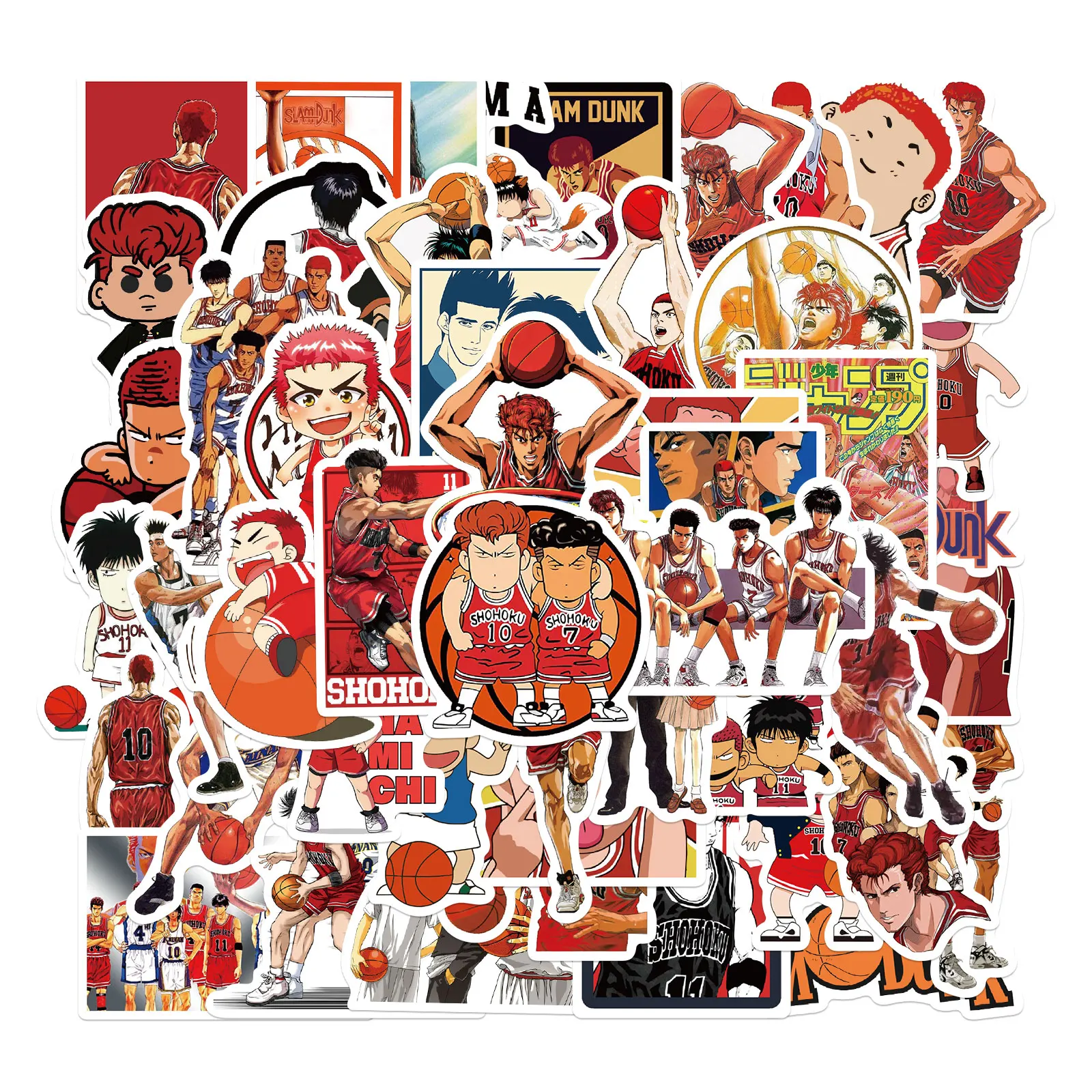 Наклейки ПВХ для велосипеда комические наклейки 25/50 шт. Slam Dunk классические