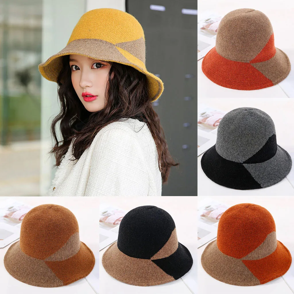 Шапки 2020 весна зима новые женские модные осенние зимние цветные шляпы винтажные