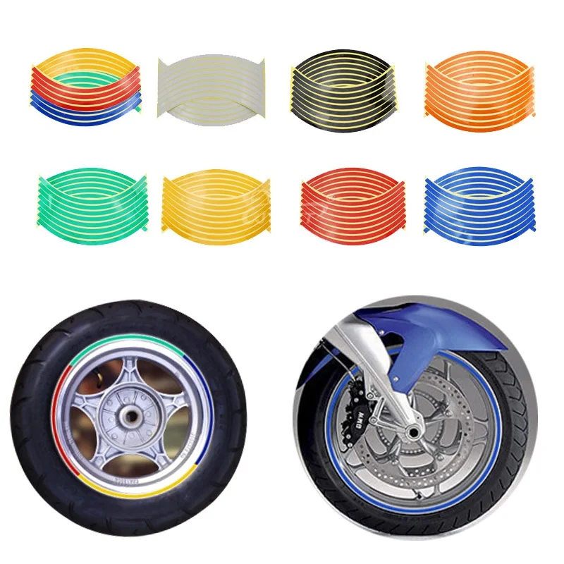 Автомобильные наклейки на обод колеса 16 шт. светоотражающие наклейка мотоцикл 18