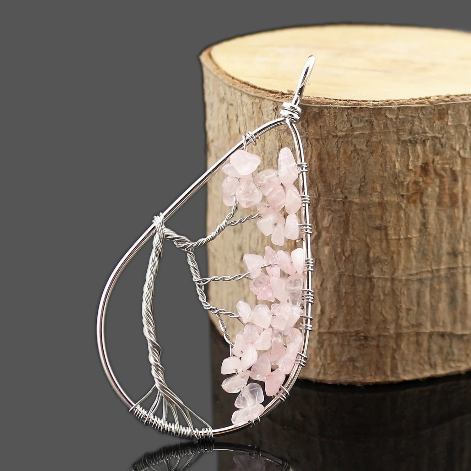 Натуральный камень Гравий кулон ручной работы полудрагоценный падение подвеска