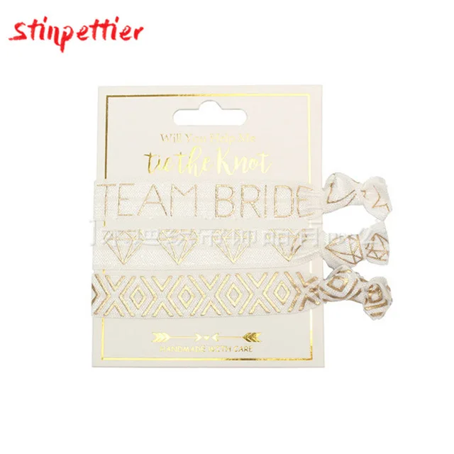 CHENN Bride To Be браслет подружки невесты розовый белый черный Команда Невесты