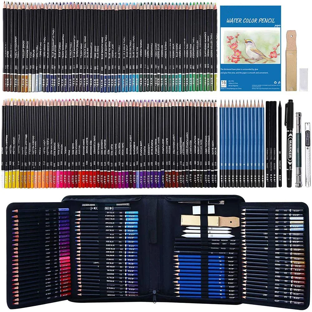 Professional Coloring Pencils-Up To 72 Piece Colored Pencils Drawing Pencils Sketch Pencils and Accessories Art Supplies Set