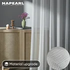 NAPEARL мягкие белые тюлевые занавески s для гостиной модные стильные прозрачные Оконные Занавески для спальни столовой на заказ