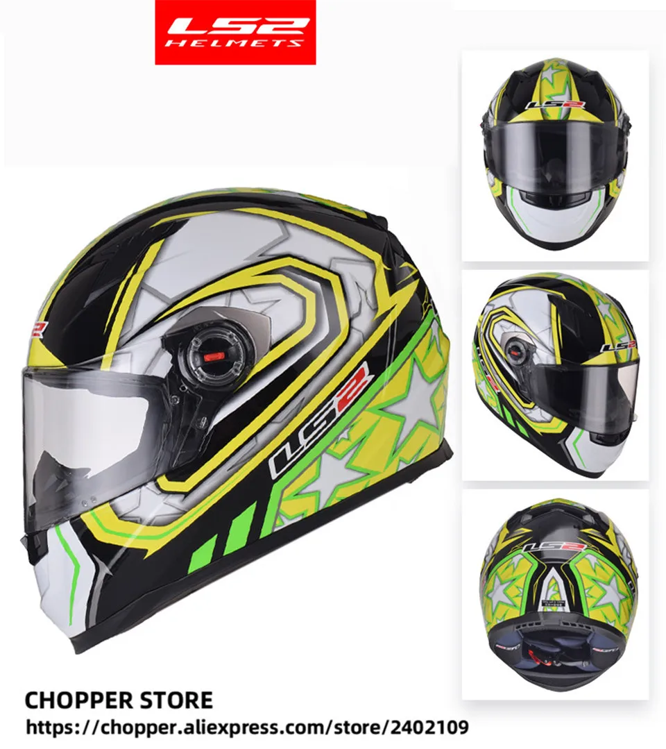 LS2 FF358 классический Capacetes de Motociclista мотоциклетный шлем анфас мотоциклетный мужской гоночный мотоциклетный шлем