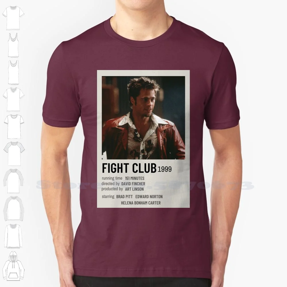 

Fight Club Minimalism Polaroid Poster Black White Tshirt For Men Women Fight Club Brad Pitt Edward Norton Fight Club Movie Film