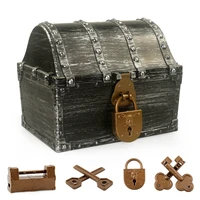 retro looking for treasure pirate treasure chest childrens plastic halloween treasure chest toys with lock