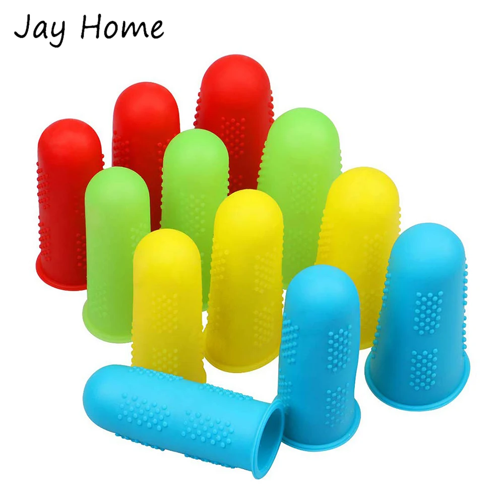 3/5Pcs Silicone Finger Protectors Covers Caps for Scrapbooking Sewing DIY Crafts Ironing Embroidery Needlework Thimble | Дом и сад