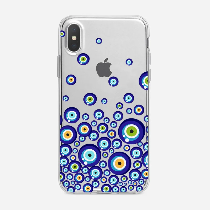 Прозрачный чехол для телефона Iphone 7 XR 6s иллюстрации сглаза IPhone MAX XS X 5 6 8 Plus мягкий