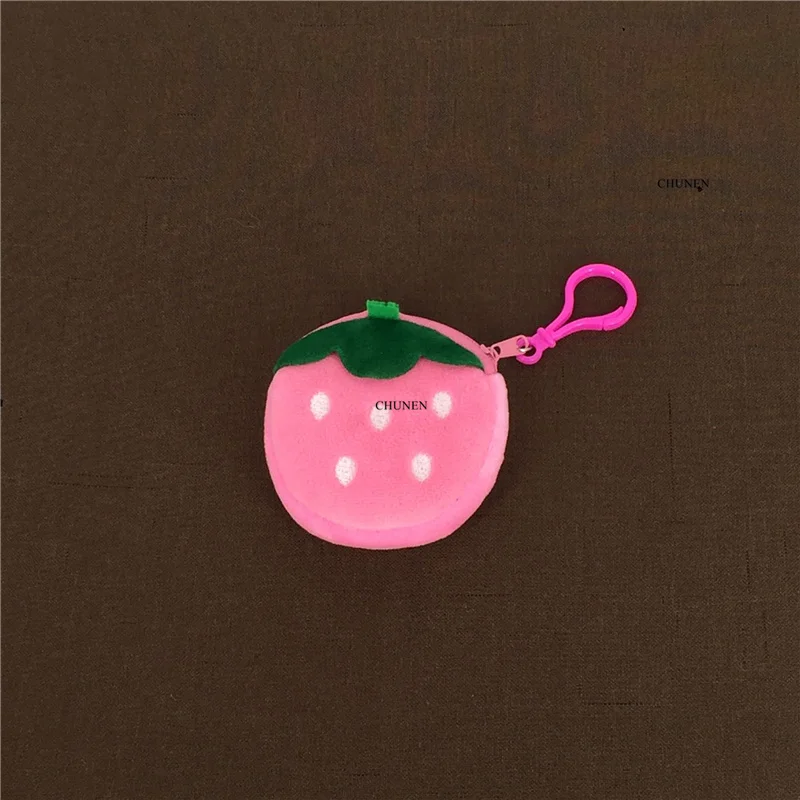 Прекрасный фруктовый клубничный плюшевый Кошелек размер 8-20 см брелок подарок