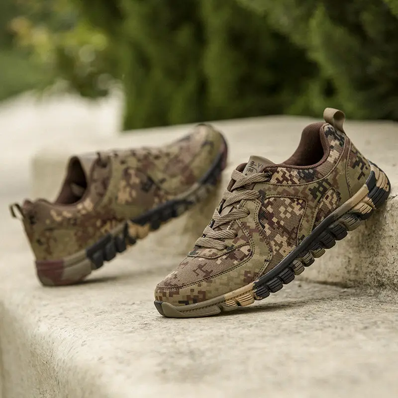 Desert Jungle Digital Camouflage Shoes Men Military Shoes Non-Slip Sports Wear-Resistant Breathable Training Shoes
