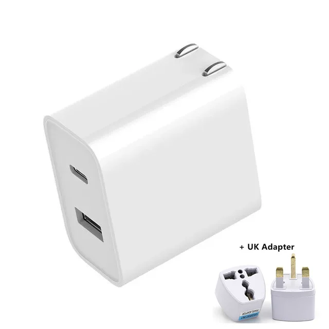 Add UK Adapter Xiaomi USB зарядное устройство 1A1C 30 Вт(макс) умный выход PD 2,0 QC 3,0 Быстрая зарядка type-C 5V = 3A 9V = 3A 15V = 2A 12V = 2.25A type-A - Цвет: Add UK Adapter