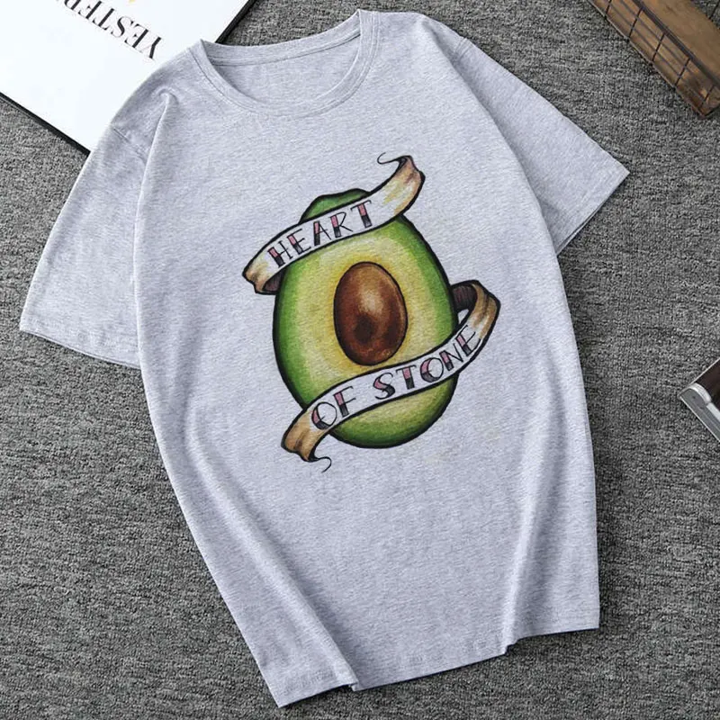 

Avocado Vegan Womens T Shirt Ulzzang Kawaii Cartoon Tshirt Graphic Female Short Sleeve T-shirt Summer Clothes Tops Vintage Style