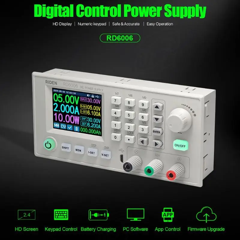 USB преобразователь напряжения RD RD6006 RD6006W вольтметр 60 в 5 А понижающий модуль
