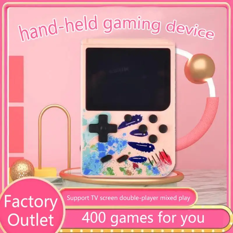 

1PC gaming Console Built-in 400 Classic Games 8 Bit 3 inch Mini TV Handheld Retro FC Game Console gift for children or adults