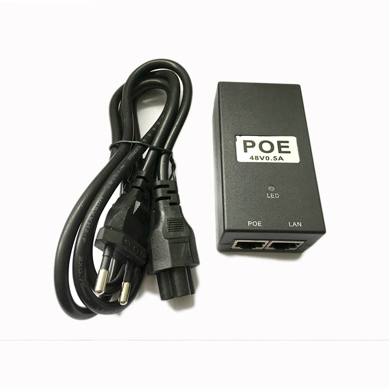 

CCTV Security 48V0.5A 15.4W POE Adapter POE Injector Ethernet Power for POE IP Camera Phone PoE Power Supply