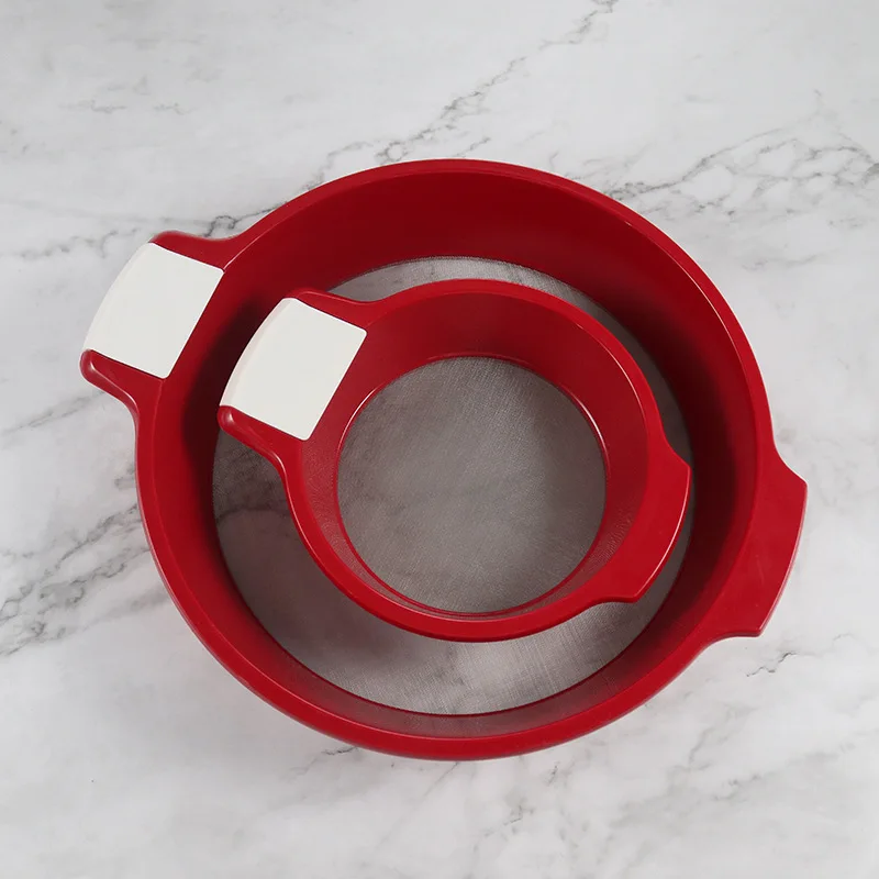 

1pcs Ultra-fine Flour Sieve Mesh Flour Sifter Strainer With Removable Scraper Powder Rice Sieve Baking Tools Kitchen Accessories