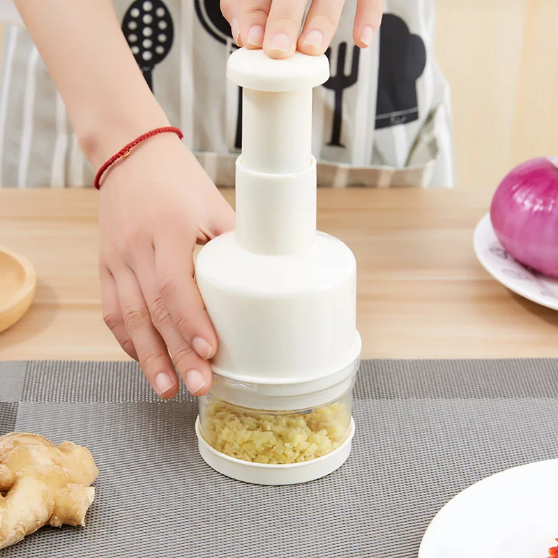 

Kitchen Garlic Mixer Stainless Steel Patting Knife Chopper Household Hand Press Garlic Chopper Onion Ginger Garlic Chopper