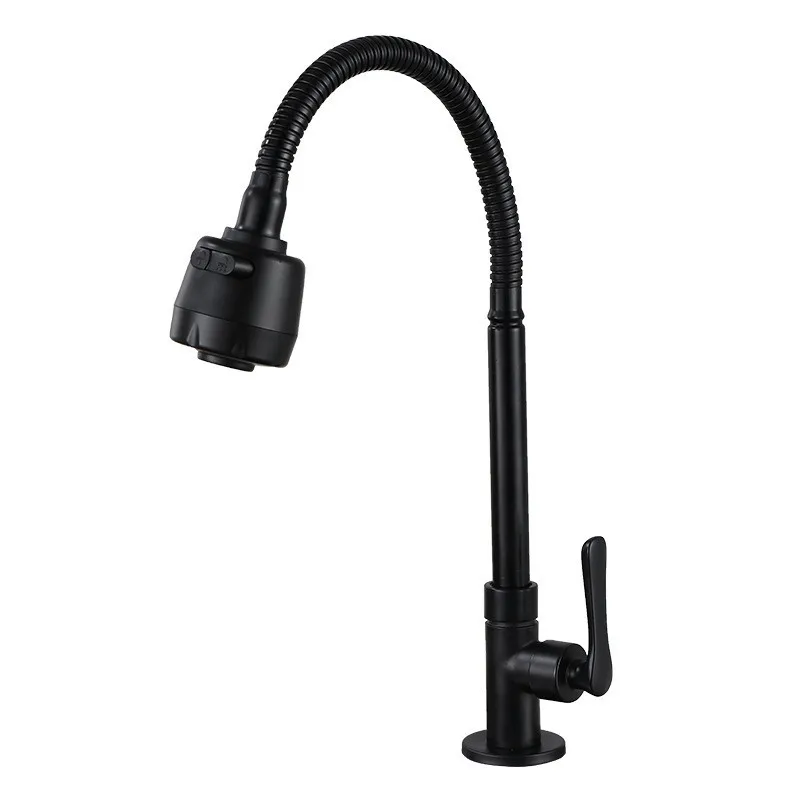 

Kitchen Sink Faucet Single Cold Water Black Color 304 Stainless Steel Sink Faucet Water Tap Kitchen Accessories