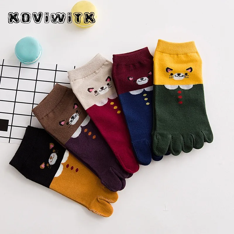 Носки без показа лодыжек невидимые носки с пятью пальцами забавные хлопковые