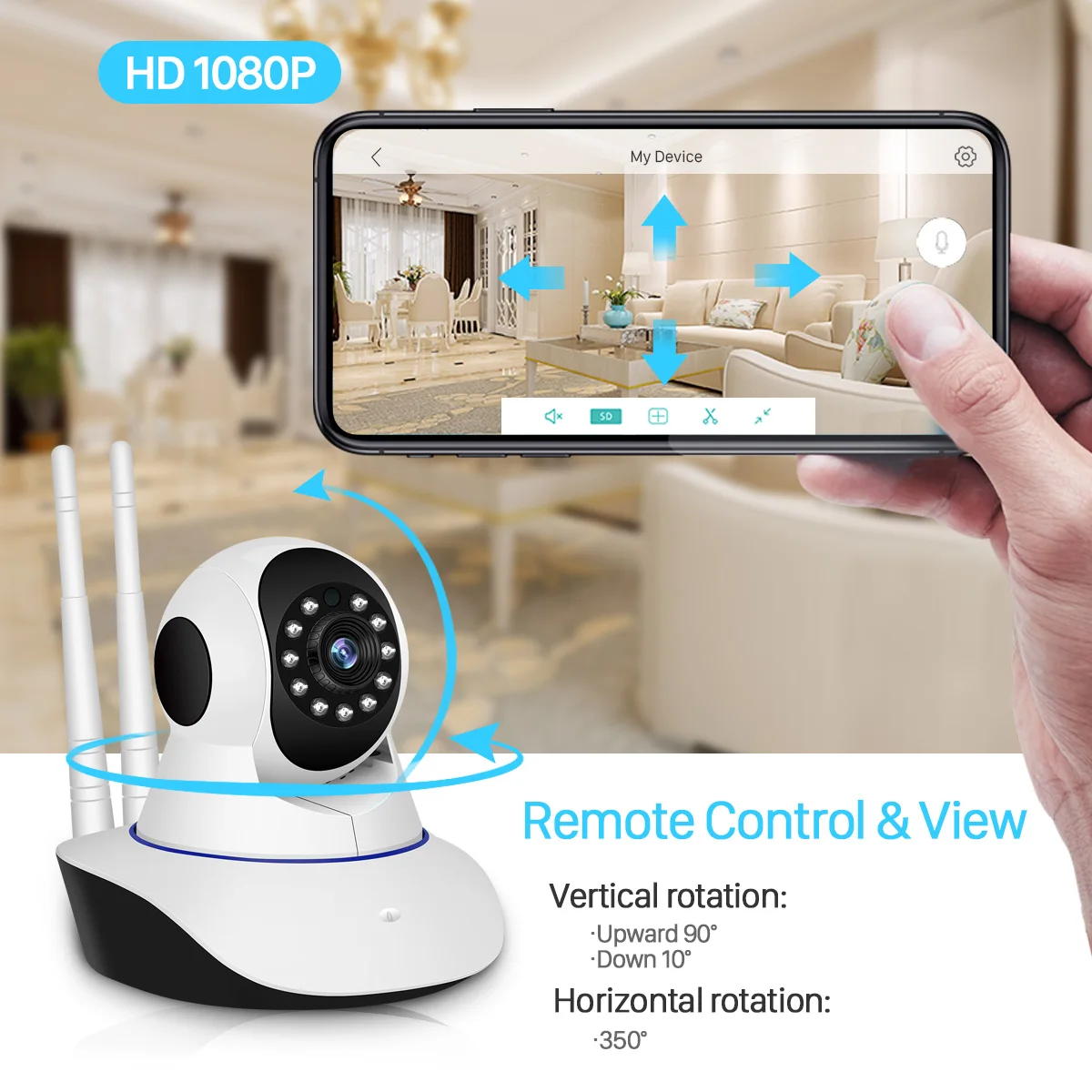 Besder Full HD 1080P wifi камера Двусторонняя аудио P2P Сигнализация Движения Домашняя безопасность беспроводная ip-камера детский монитор Слот для sd-карты iCsee