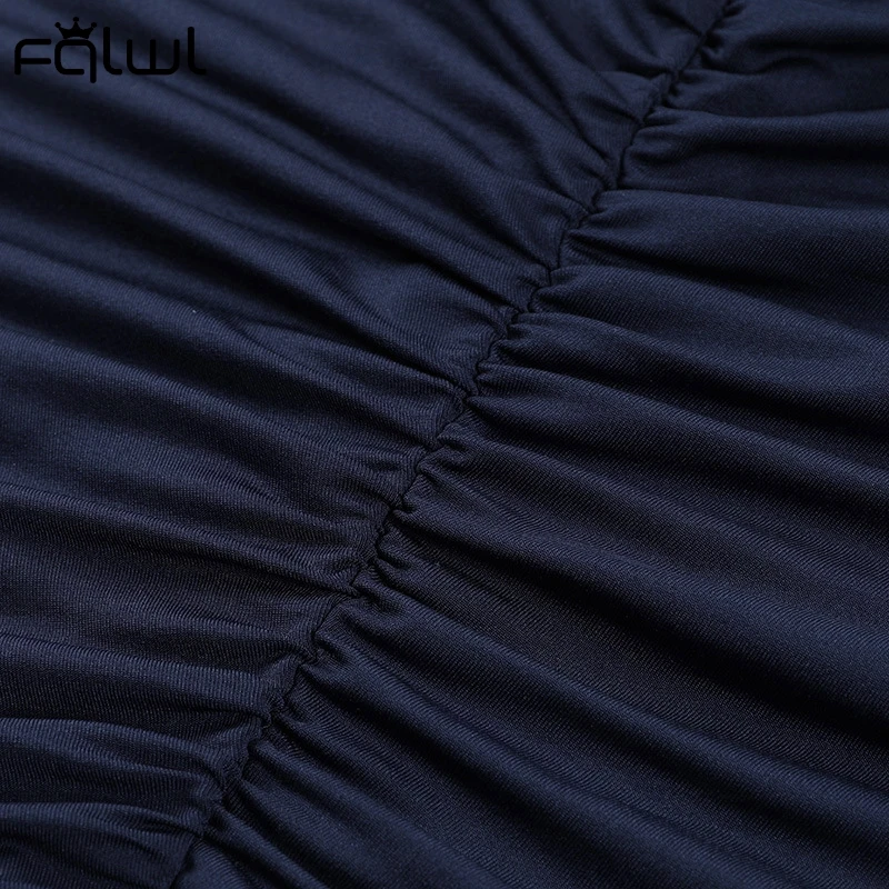 

FQLWL Ruched Bodycon Backless Bandage 2 Piece Set Womens Outfits Summer Ladies Sexy Two Piece Set Skirt Club Party Matching Sets