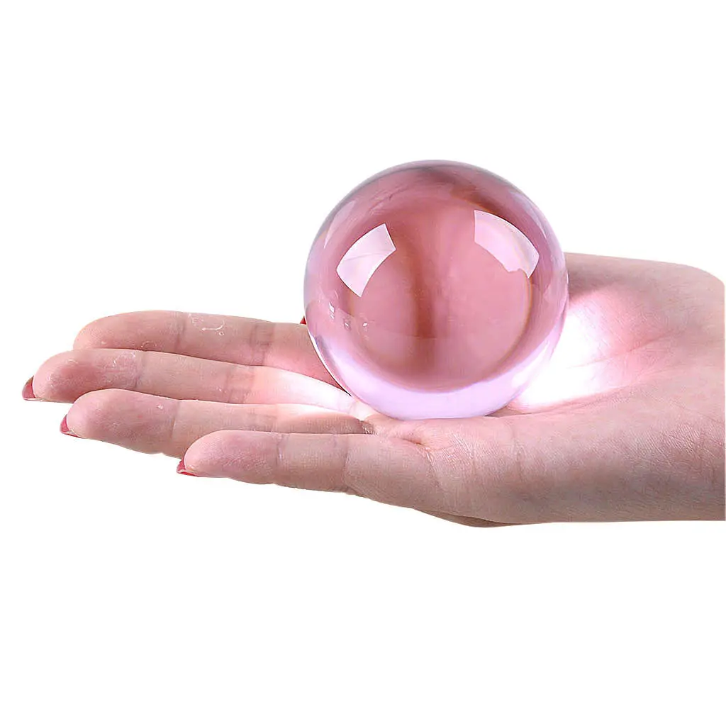 

Asian Rare Natural Quartz Pink Magic Crystal Healing Ball Sphere 40/50/60mm Without Base