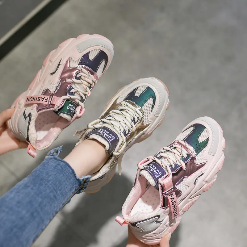 

2021Women Casual Sneakers Designers Chunky Vulcanized Shoes Height Increasing Shoes Woman Tennis Platform Sneaker Female Footwea