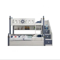 wooden bunk bed childrens upper and lower all solid wood saftys bed