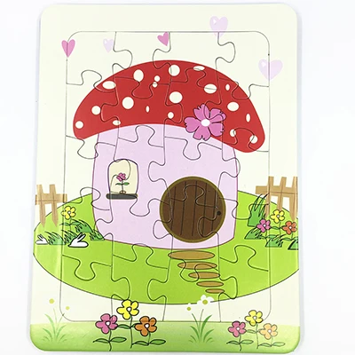 20pcs paper puzzle Большой размер 40 ломтик головоломки животных динозавры головоломки детские игрушки дети 3D деревянные Развивающий Пазл интеллектуальные игры - Цвет: 20pcs paper puzzle