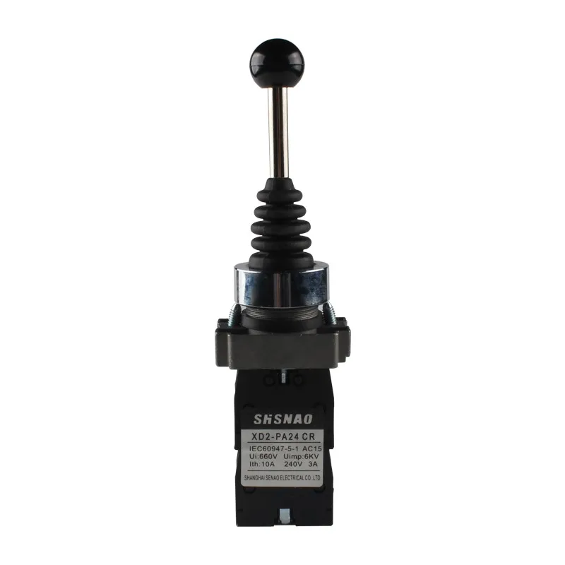 

XD2PA24 Joystick Switch 22mm 2Position Spring Return Wobble Momentary Latching Cross Rocker Controller Switch for Boat