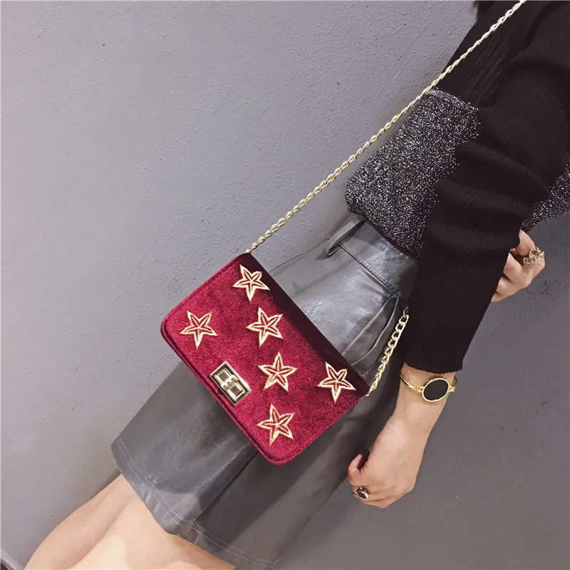 Fashion Women Handbags High Quality Velvet Bag Ladies Party Wedding Purse Chain Mobile Phone Shoulder Crossbody Bags | Багаж и сумки