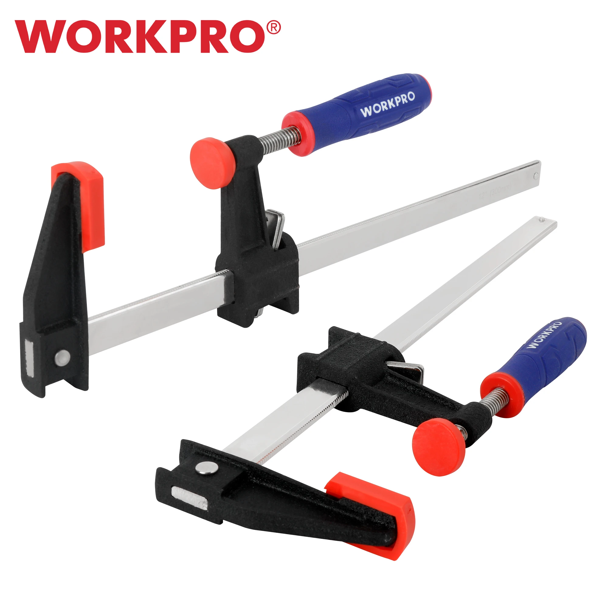 WORKPRO 2 шт. 6 &quot/150 мм и 12&quot/300 быстроразъемные F зажимы сверхмощный стержень зажим