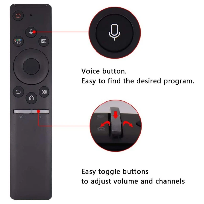 

T21B Remote Control for Sam-sung BN59-01298G QN75Q7FN QN49Q6 QN75Q BN59-01298C 01265A 4K Voice Smart LCD TV
