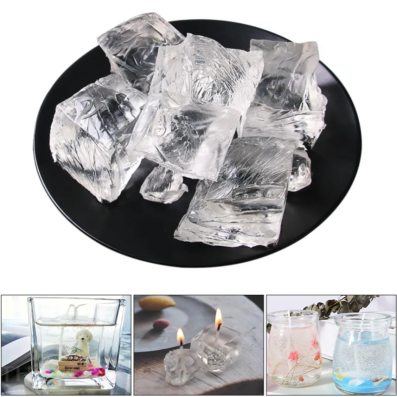 

1000G Natural Candle Raw Material Transparent Jelly Wax Material Diy Crystal Candle Cup Handmade Aroma Candle Making Supplies