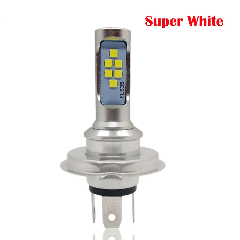 

H4 H6 BA20D P15D Светодиодная лампа для мотоциклетных фар 12SMD 3535 1200Lm H6M Moto LED Скутер ATV Аксессуары Противотуманная фара Белый Желтый Синий