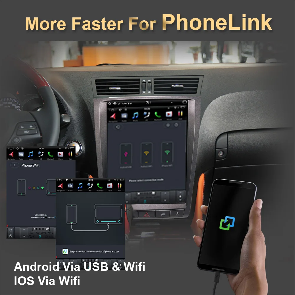 Автомобильный GPS-навигатор в стиле Tesla Android 9 0 для Lexus GS GS300 GS350 GS400 GS430 GS450H GS460 2004-2011