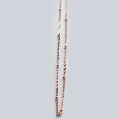 Rose Gold(FDT) Trusta натуральная 925 пробы серебро минималистичный сладкий бусины цепочка, короткое ожерелье для Для женщин подруги Свадебные украшения подарок DS2102 - Окраска металла: Rose Gold(FDT)