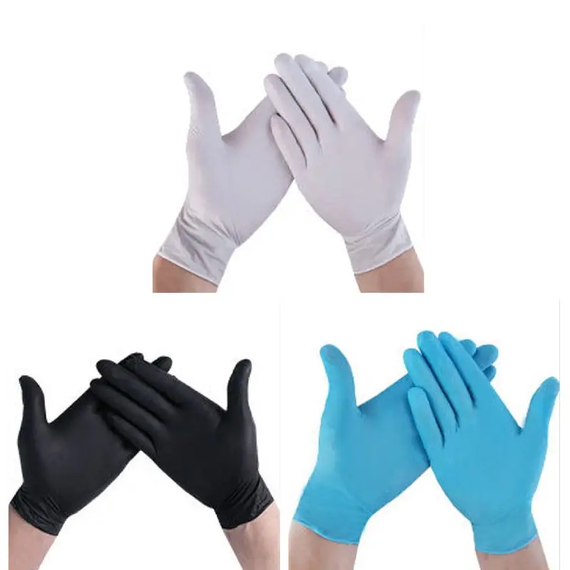 

100 Pcs Disposable Home Cleaning Washing Nitrile Gloves Nail Art Gloves Tattoo Antistatic Work Safety PVC Gloves