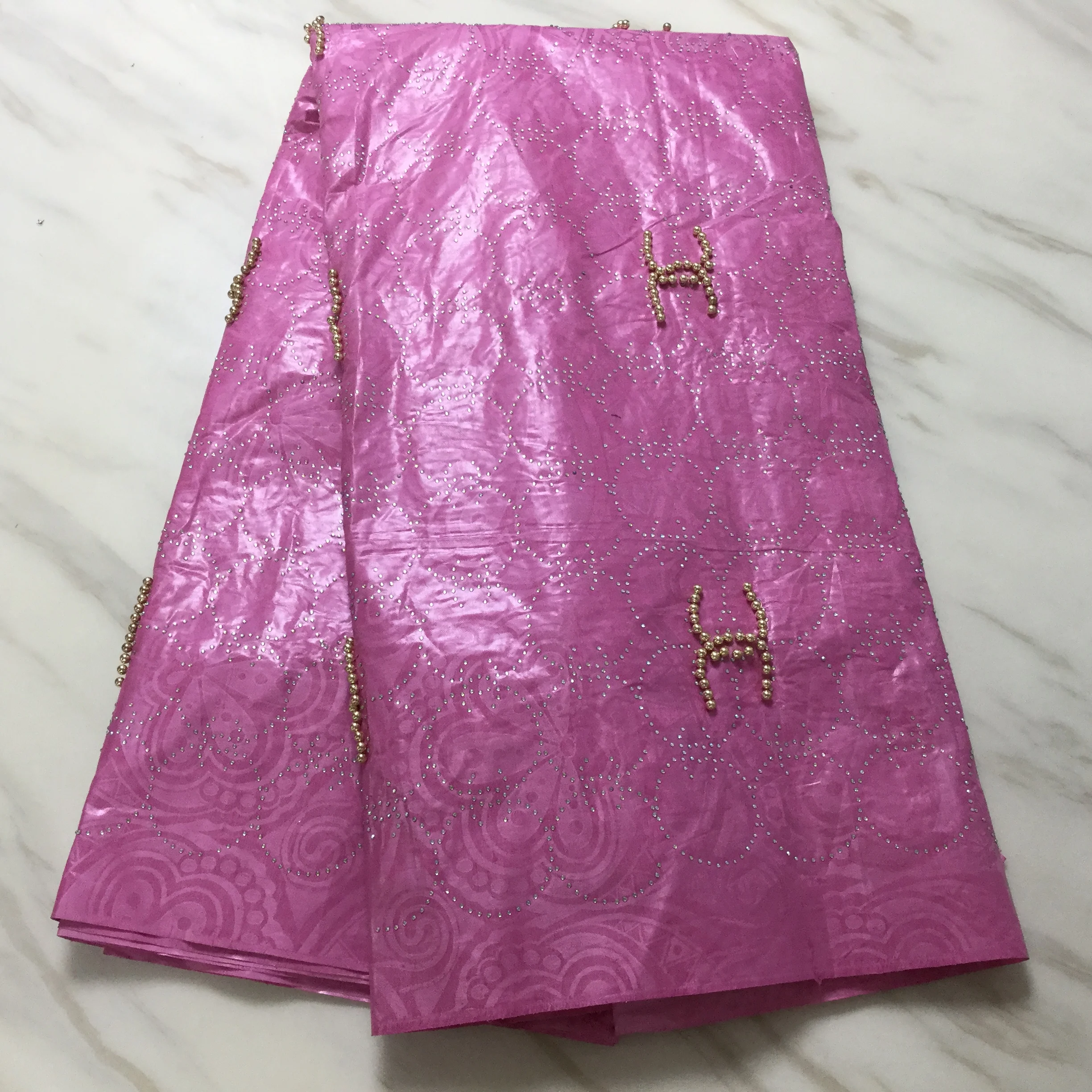 Бирюзовый Базен riche getzner tissu dentelle perle strass Тяжелая бисерная кружевная ткань